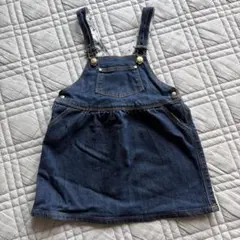 PETIT BATEAU デニム サロペットワンピース 24m