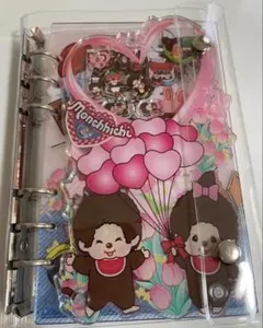 モンチッチ A6シャカシャカノート☆シール帳 カバーとクリアポケット25枚付