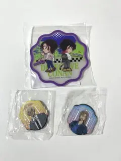 【非売品】名探偵コナン くら寿司コラボ 3点セット ラバーコースター＆マグネット