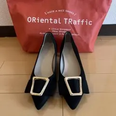 【超美品】オリエンタルトラフィック　2wayリボンモチーフヒールパンプス22.5