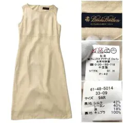 2802 ブルックスブラザーズ ノースリーブ ワンピース シルク混 9ARのサムネイル