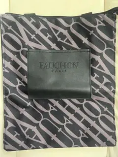 FAUCHONロゴトートバッグ ブラック