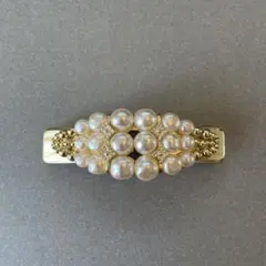 イミテーションパール　バレッタ