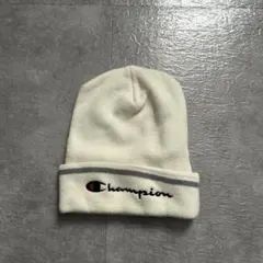 champion ニット帽キャップ 両面刺繍ワッペンビーニーワッチヴィンテージ