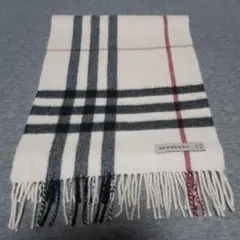 BURBERRY チェック柄マフラー カシミヤ