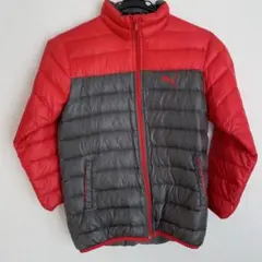 Puma ダウンジャケット 赤/グレー140cm