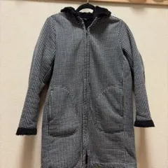UNIQLO ユニクロ フード付きボア裏地グレーロングコート