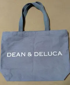 DEAN & DELUCA ブルーグレー トートバッグ Lサイズ