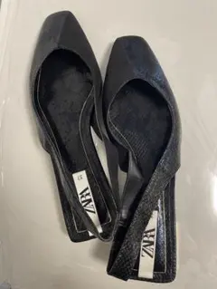 ZARA バレリーナシューズ スリングバックフラット サイズ37 新品
