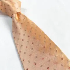 【Paul Smith（ポールスミス）】美品 小紋柄 オレンジ系 シルクネクタイ