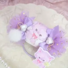 コメントからお願いします♡ハンドメイド♡キャンディポニーヘアゴム 猫②