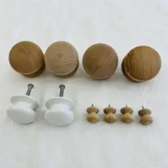 木製取っ手　陶器取っ手　つまみ　10個