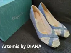 Artemis by DIANA　レディース　パンプス　サンダル　水色＆ホワイト