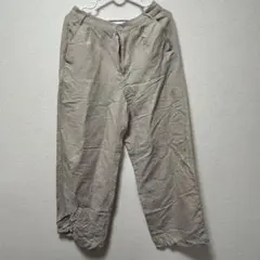 【美品】 coen ベージュ ワイドパンツ L 薄手