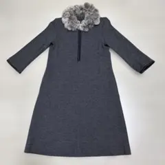 K.T KIYOKO TAKASE 七分袖ワンピース グレー　XS