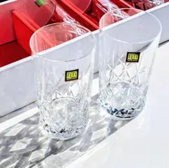 HOYAクリスタル クリスタルガラス　一口ビールグラス　江戸切子　 ５客