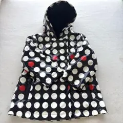 【JACADI】ドット柄フード付きジャケット裏起毛★96cm