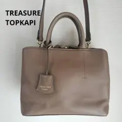 トレジャー トプカピ フロントステッチ レザー ミニ ショルダーバッグ 多機能