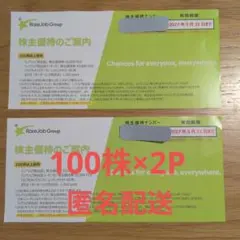 有効期限2027年5月31日まで　レアジョブ 株主優待のご案内 2枚セットのサムネイル