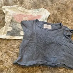 ライトグレー・ホワイト Tシャツ 2枚セット