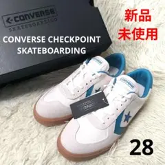 新品 未使用 ✨️ コンバース チェックポイント SK OX 白✕青 28