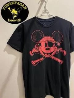 レア　00's ミッキーマウス　海賊ミッキー　Tシャツ　M