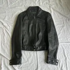 【VIVIENNE TAM】 ヴィヴィアンタム　ライダージャケット(羊革) 美品VIVIENNETAMレザージャケット羊革ドラゴンボタン ブラック サイズ1