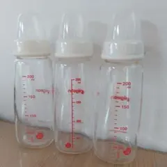 ピジョン 200mlガラス製 哺乳瓶 3本セット