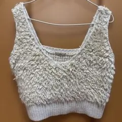 mystic ニットビスチェ　ホワイト