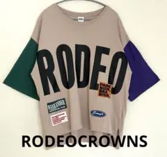 RODEO CROWNS アラウンド ロゴ プリント オーバーサイズTシャツ