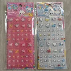 ドロップブロックシール 2種セットあわわちゃん ハッピーマーチ タイルシール