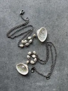 No.2 shell motif chain ネックレス グリーン
