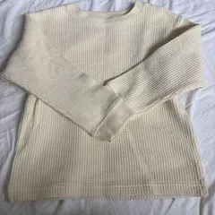 UNIQLO ワッフルトップス　黄色　長袖　ユニクロ　110