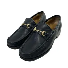 GUCCI（グッチ） ホースビットレザー　ローファー　ブラック　24.5cm