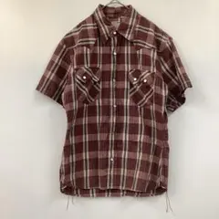 the flat head フラットヘッド 半袖シャツ チェック スナップボタンのサムネイル