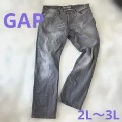 Gap ストレートフィット デニムパンツ グレー