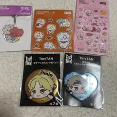 BT21 アクリルキーホルダー TinyTAN 缶バッジ セット