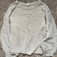 GU アイボリー 長袖セーター　ニット