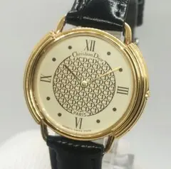 稼動品 クリスチャンディオール Dior 総柄文字盤 ゴールド ボーイズ 