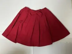 petit main 赤 フレアスカート 120