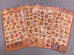 新品 3D 立体 動物 ぷっくり シール セット 4シート 約160ピース 入り