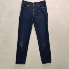 サキュウ caqu デニムパンツ 日本製 S インディゴ 細身のサムネイル