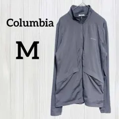 Columbia【M】無地 ジャケット スタンドカラー 長袖 サムホール グレーのサムネイル