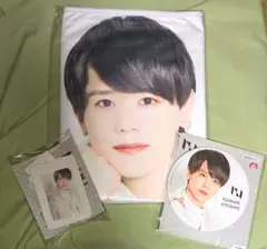 ユ*イ様 【新品未使用】 INI 藤牧京介 パスケース デカ缶バッジ ブランケッ