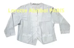 美品　Lorette Abitbol PARIS ドット柄 ピンタックブラウス