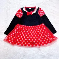 Disney ミニーマウス ワンピース 120cm キッズ コスプレ衣装