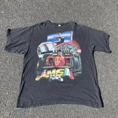 P56】90s USA製ジョークT アートTeeシングルステッチブラックL古着 