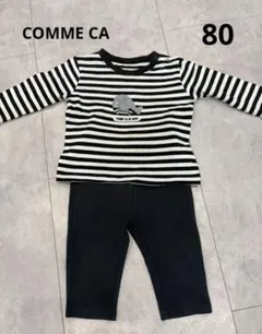 【COMME CA】クジラ刺繍Tシャツ&赤ちゃん本舗のパンツセット（サイズ80）