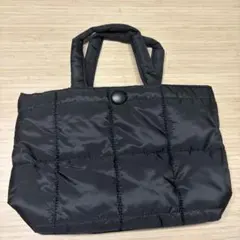 ブラックキルティングトートバッグ