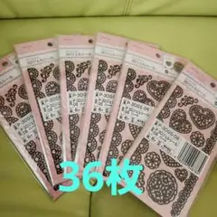 3Dジェルシール 6枚セット×6 ハート・花柄